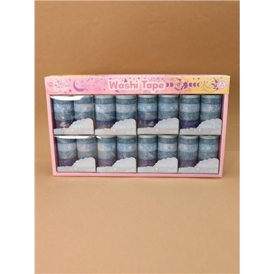 Набор декоративного скотча 10 шт. "Night magic", light blue, шоу-бокс 8 шт.
