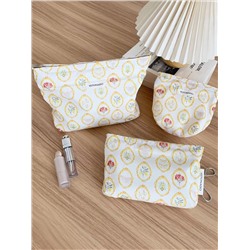 Fresh capacious cosmetic bag, small clutch bag, organizer bag, food bag