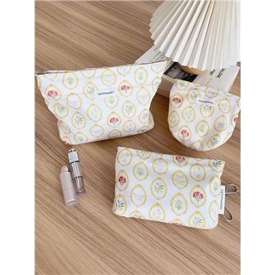 Fresh capacious cosmetic bag, small clutch bag, organizer bag, food bag