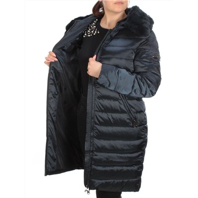 815-E03 DARK BLUE Пальто зимнее женское VISDEER (200 гр. тинсулейт)