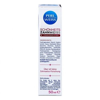 Perl Weiss Schoenheits-Zahnweiss Зубная паста для сияющей белизны зубов, 50 мл