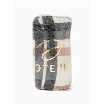 Плед "Этель" Black square 120*120 см, цвет бежевый, 70% полиэстер, 30% вискоза