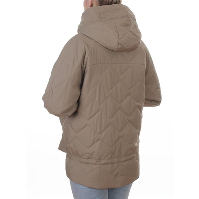 9661 DK. BEIGE Куртка демисезонная женская (100 гр. холлофайбер)