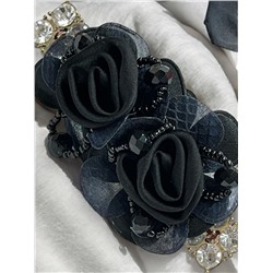 Заколка-автомат ручной работы Корея  Арт ЭЛ1 цвет черный