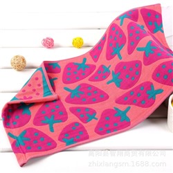 Towel, gauze strawberry for party, soft baby hygiene product for face washing, water absorbent, wholesale