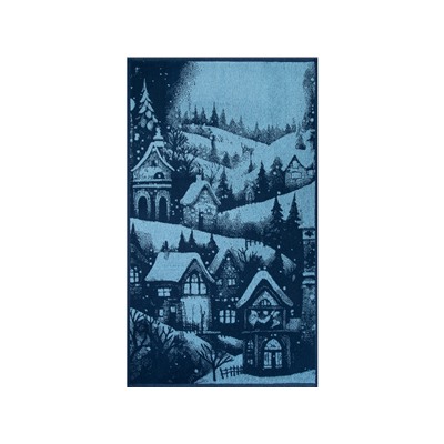 Полотенце махровое 6с103.412ж1 Снежный пейзаж(джинс) 50х90см