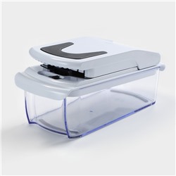 Овощерезка универсальная Magistro Vegan pro, 7 насадок, овощечистка, контейнер, чёрно-белая