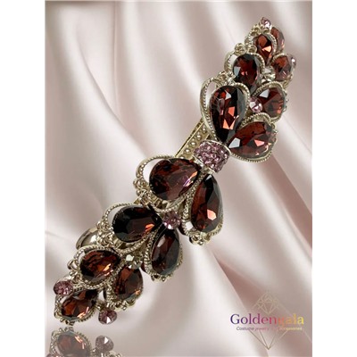 Заколка автомат для волос с кристаллами «Блеск элегантности» ЭЛЗ12/01