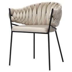 Кресло Lind, велюр, бежевое