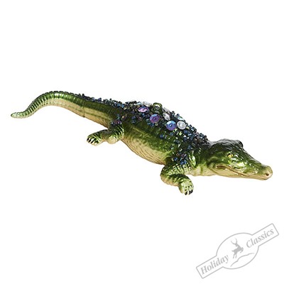 Крокодил Магер гламурный (стекло) 16х8,5х3,5 см