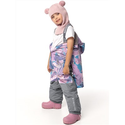 Комбинезон утеплённый для девочки NIKASTYLE 8м1225 Розовый серый