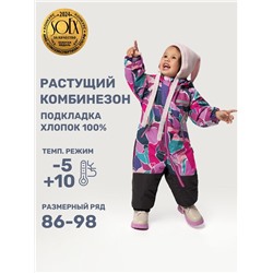 Комбинезон утеплённый для девочки NIKASTYLE 8м1025 Ягода черный