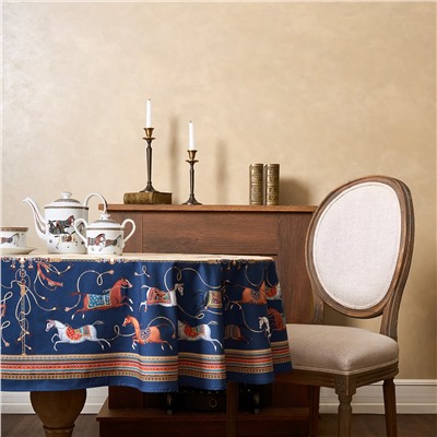 СКАТЕРТЬ ОВАЛЬНАЯ "PASSAGE"140Х300СМ ,БЕЖЕВЫЙ, 100% ХЛОПОК,ТВИЛ, ПРОПИТКА