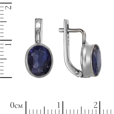 Серьги 'Бинди' с иолитом ИАСК31107Х09ИО0R1