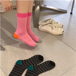 Tide, thin tights, fuchsia Japanese socks, mid-length