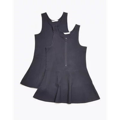 2pk Girls' Regular Skater School Pinafores (2-12 Yrs)