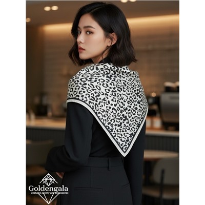 Косынка шелковая с принтом Арт 25183/007