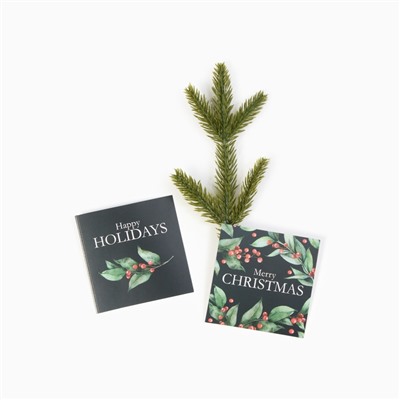 Набор новогодний подарочный "Этель" Christmas berries полотенце 30х60см и аксессуары (4 предмета)