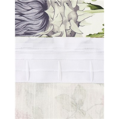 Комплект штор для кухни с подхватами Organic home, 150×180 см-2 шт., репс 210 г/м².100%хл