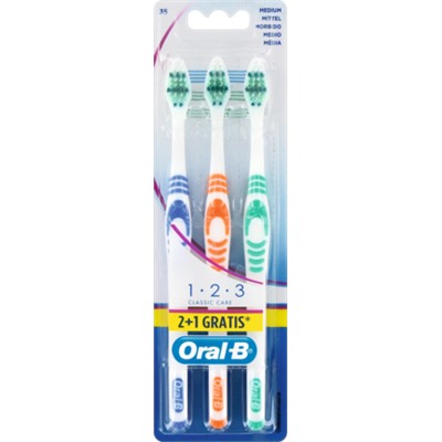 Oral-B Зубная щетка	 1-2-3 классическая Care mittel, 2 шт