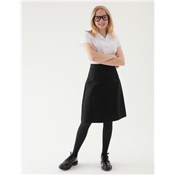 Girls' Pure Cotton Skin Kind™ School Skirt (2-18 Yrs)