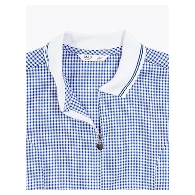 Girls' Gingham School Playsuit (2-14 Yrs)