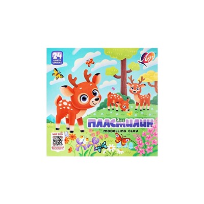 Пластилин 24 цвета 360 г ZOO