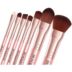 Набор кистей для макияжа Bioaqua в металлическом футляре 7 шт ( розовые )