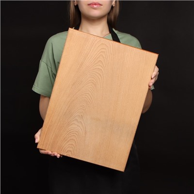 Доска разделочная деревянная Magistro, 40×30×3 см, толщина 2,5-3 см, цельный массив бука