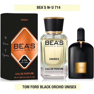 Beas U714 Tom Ford Black Orchid edp 25 ml, Парфюм унисекс Beas U714 создан по мотивам аромата Tom Ford Black Orchid