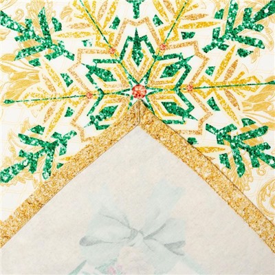 Скатерть новогодняя "Этель" "Golden Christmas" Скатерть новогодняя 150*110 +/-3см с ГМВО, 100%хл, 190г/м2