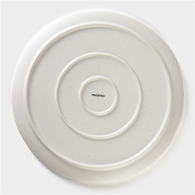 Блюдо для подачи Magistro Slate, d=27.2 см, фарфор, белое