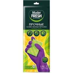 Перчатки лат. Master FRESH ПРОЧНЫЕ с хлопком размер L/XL 1пара