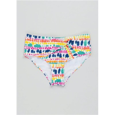 Tie Dye Twist Front Full Bikini Bottoms