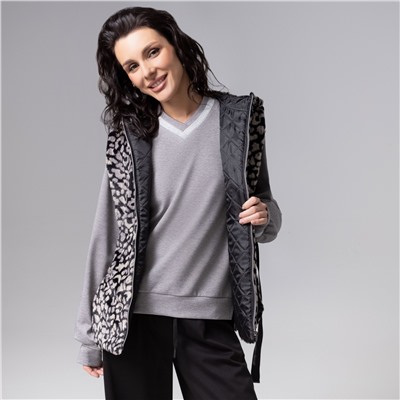 Жилет меховой, Будь в центре (леопард)