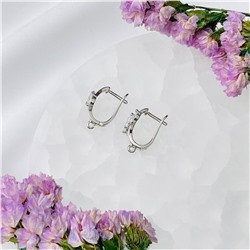 Радуга Самоцветов Швензы для сережек с Фианитами родированные