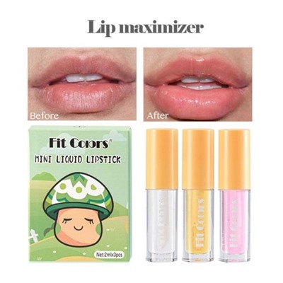 FIT Colors блеск для губ тинт плампер комплект 3 шт тип 2
