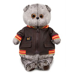 Мягкая игрушка "Кот Басик в кожаной куртке" (22 см)