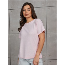 Футболка "Вязаная" розовый меланж