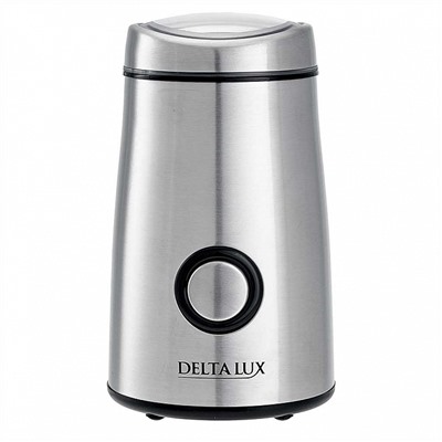 Кофемолка электрическая 250 Вт, 50 г DELTA LUX DE-2200 нержавеющая сталь