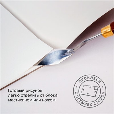 Папка для акварели/планшет, 300 г/м2, 270х390 мм, склейка, среднее зерно, 20 л., BRAUBERG ART PREMIERE, 113248
