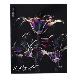 Тетрадь 96 листов в клетку ErichKrause X-Ray Art, обложка мелованный картон, голографическая ламинация, блок офсет, 100% белизна, МИКС