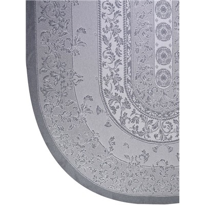 07с24- ЯК Скатерть 170*250 "Овальная" цв. серый