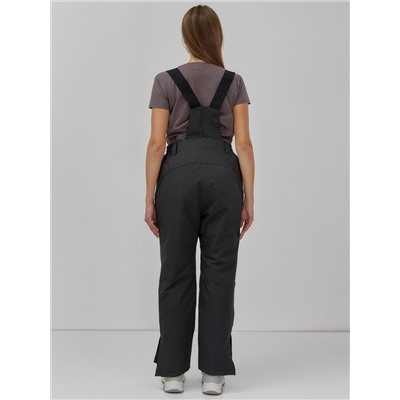 Полукомбинезон утепленный женский большого размера темно-серого цвета 666_1TC