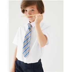 Boys' 5pk Regular Fit Easy to Iron School Shirts (2-18 Yrs)
