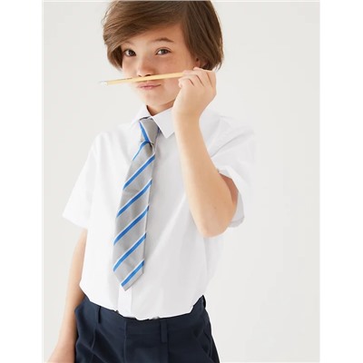 Boys' 5pk Regular Fit Easy to Iron School Shirts (2-18 Yrs)