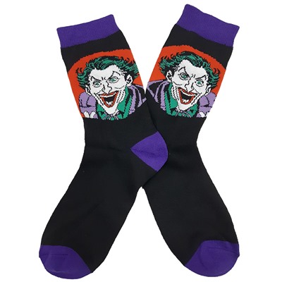 09509 DC Comics | Носки "Джокер" р-р 36-40 (сиреневый контраст)