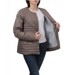 K-527 GRAY BROWN Куртка демисезонная стеганая женская (70 гр. холлофайбер)