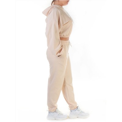 Y303 BEIGE Спортивный костюм женский (100% хлопок)