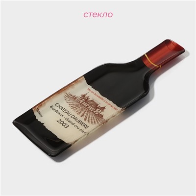 Блюдо стеклянное сервировочное Доляна «Вино», 34.5×11.5×1.5 см